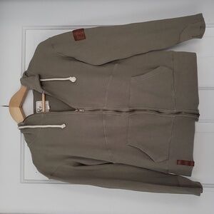 Women's Ampersand waffle full zip hooded sweatshirt size small